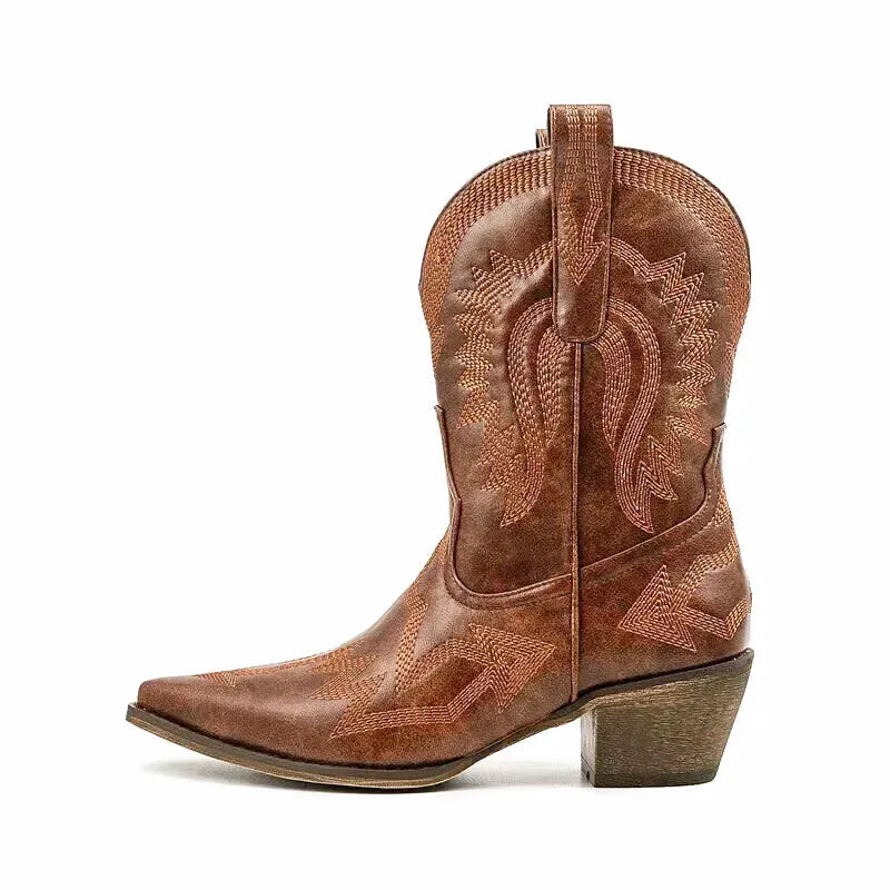 CAMILA Cowgirl Boots - Yehaw | Brown - Yehaw
