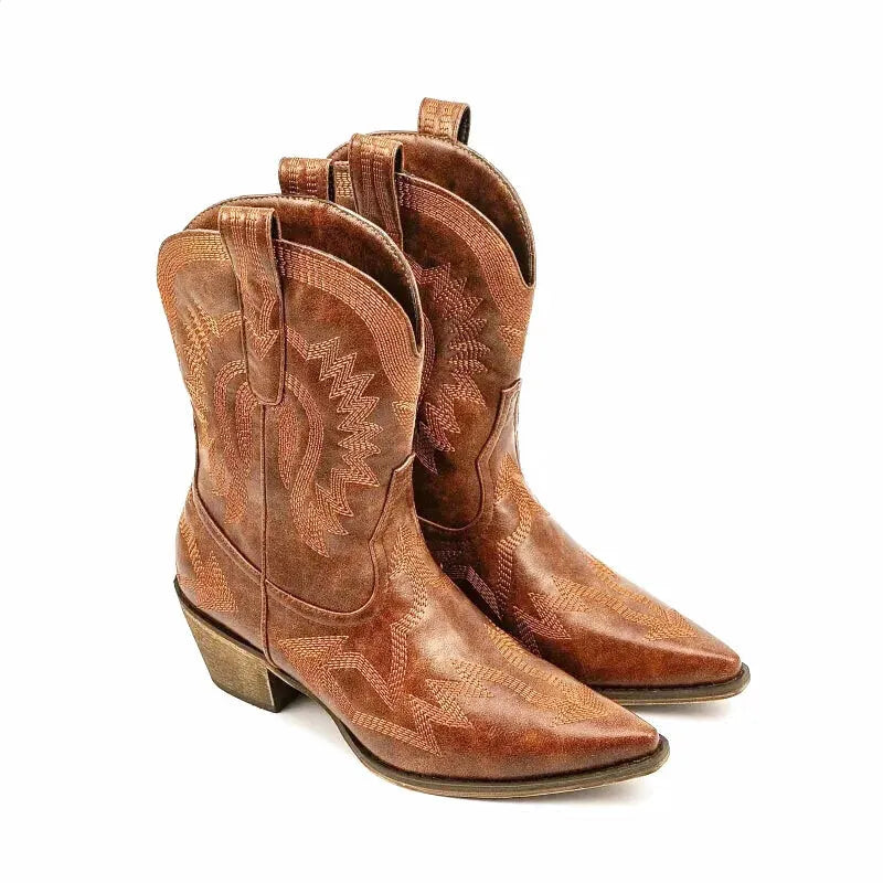 CAMILA Cowgirl Boots - Yehaw | Brown - Yehaw