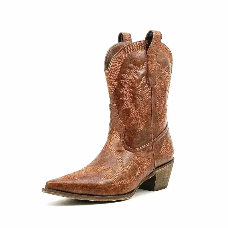 CAMILA Cowgirl Boots - Yehaw | Brown - Yehaw