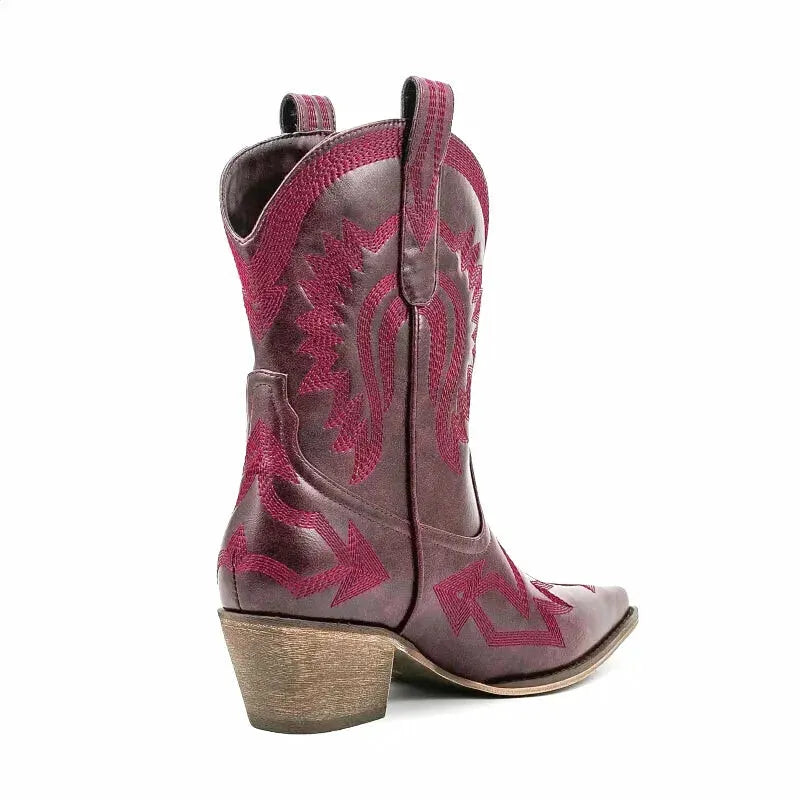 CAMILA Cowgirl Boots - Yehaw | Red - Yehaw