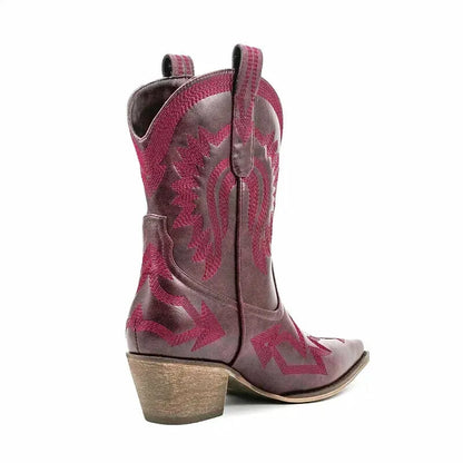 CAMILA Cowgirl Boots - Yehaw | Red - Yehaw
