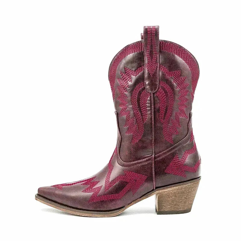 CAMILA Cowgirl Boots - Yehaw | Red - Yehaw