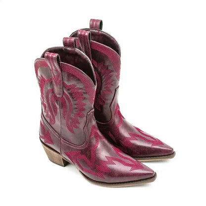 CAMILA Cowgirl Boots - Yehaw | Red - Yehaw