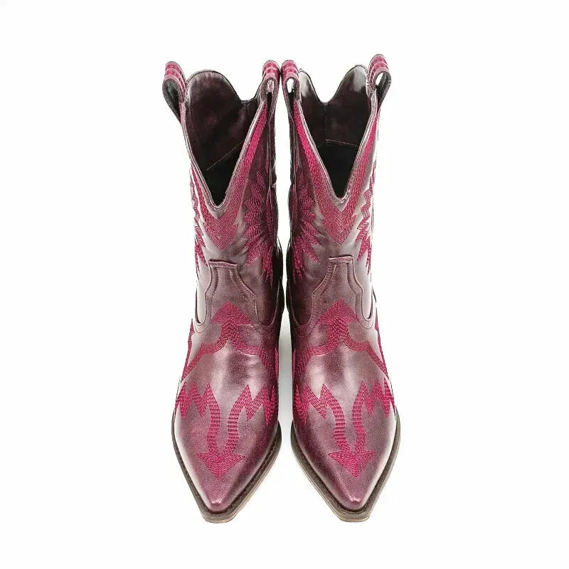 CAMILA Cowgirl Boots - Yehaw | Red - Yehaw