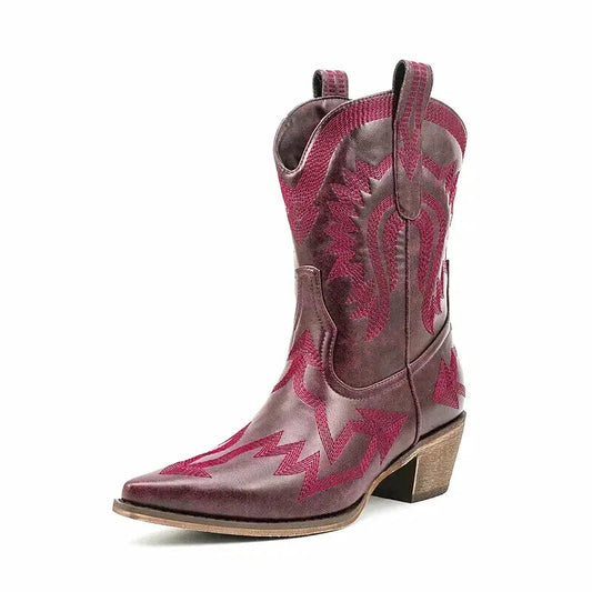 CAMILA Cowgirl Boots - Yehaw | Red - Yehaw