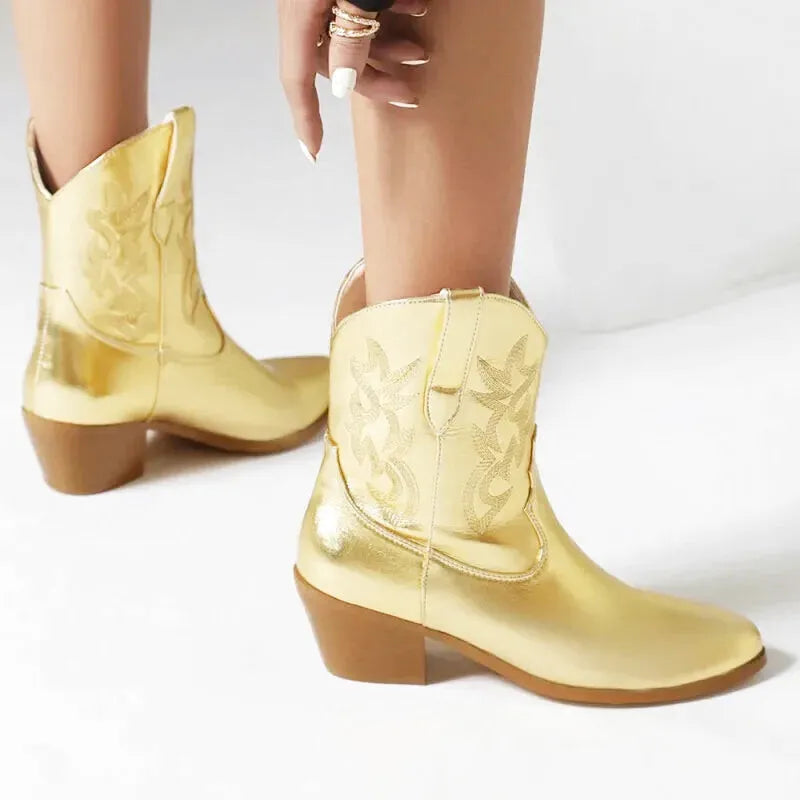 CARLA Cowgirl Boots - Yehaw | Gold - Yehaw