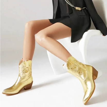 CARLA Cowgirl Boots - Yehaw | Gold - Yehaw