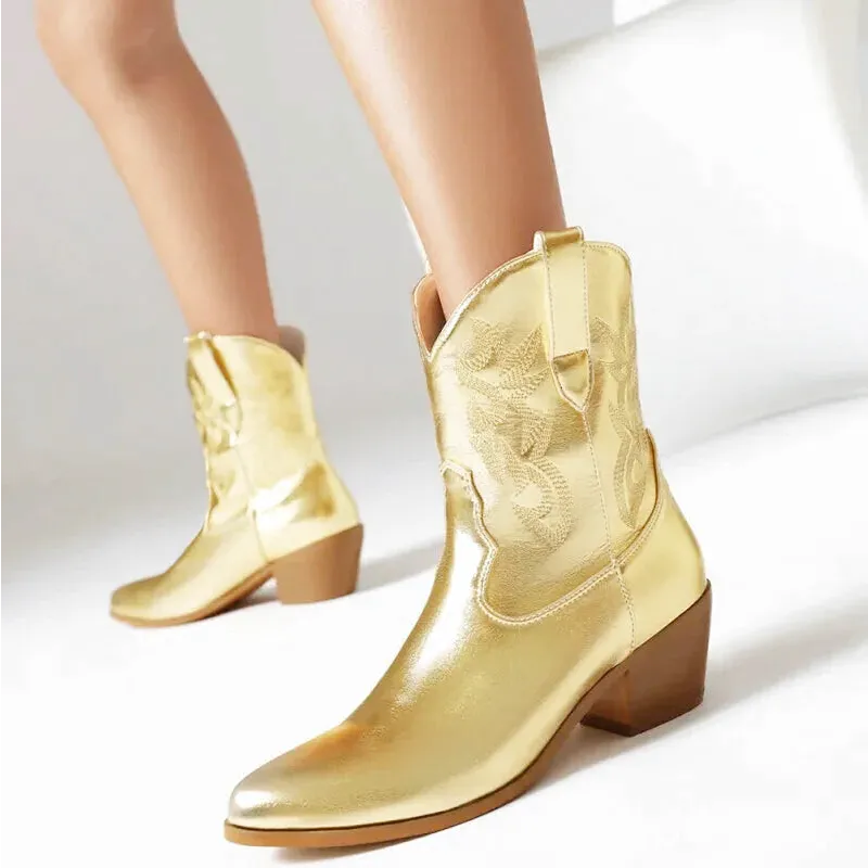 CARLA Cowgirl Boots - Yehaw | Gold - Yehaw