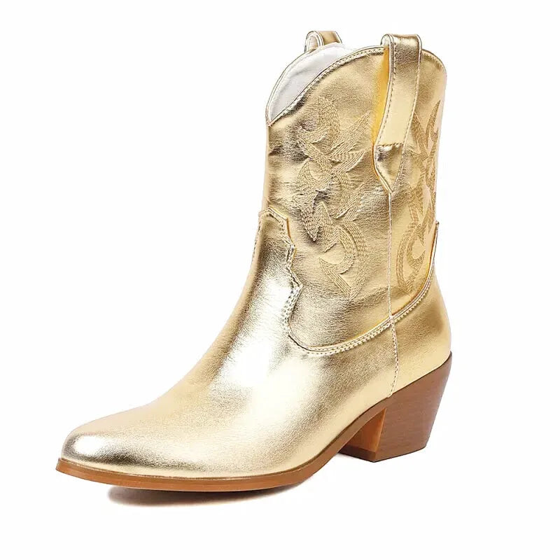 CARLA Cowgirl Boots - Yehaw | Gold - Yehaw