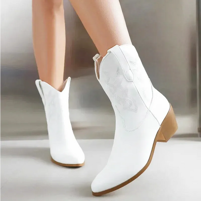 CARLA Cowgirl Boots - Yehaw | White - Yehaw