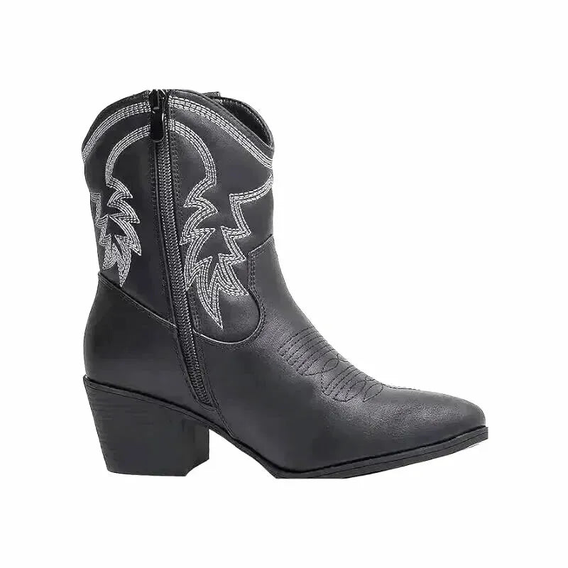 CARMELA Cowgirl Boots - Yehaw | Black - Yehaw