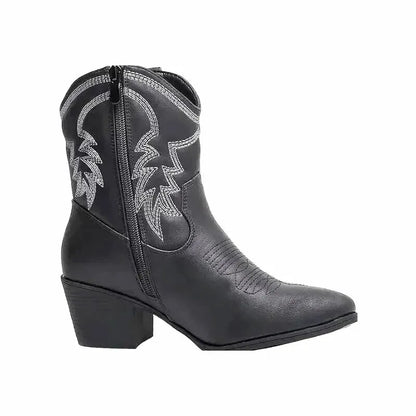 CARMELA Cowgirl Boots - Yehaw | Black - Yehaw