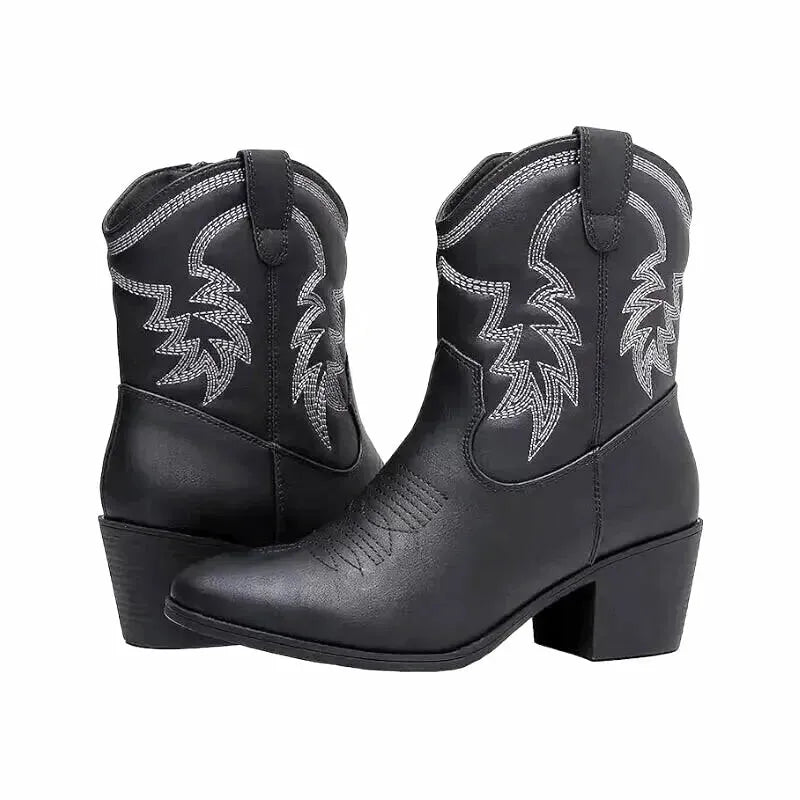 CARMELA Cowgirl Boots - Yehaw | Black - Yehaw
