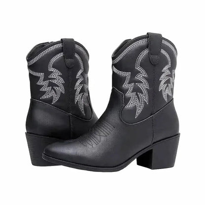 CARMELA Cowgirl Boots - Yehaw | Black - Yehaw