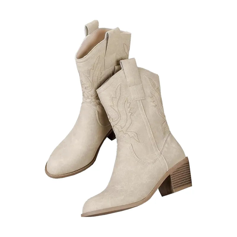 CASSIDY Cowgirl Boots - Resistant PU leather | Elegance & Stability - Yehaw