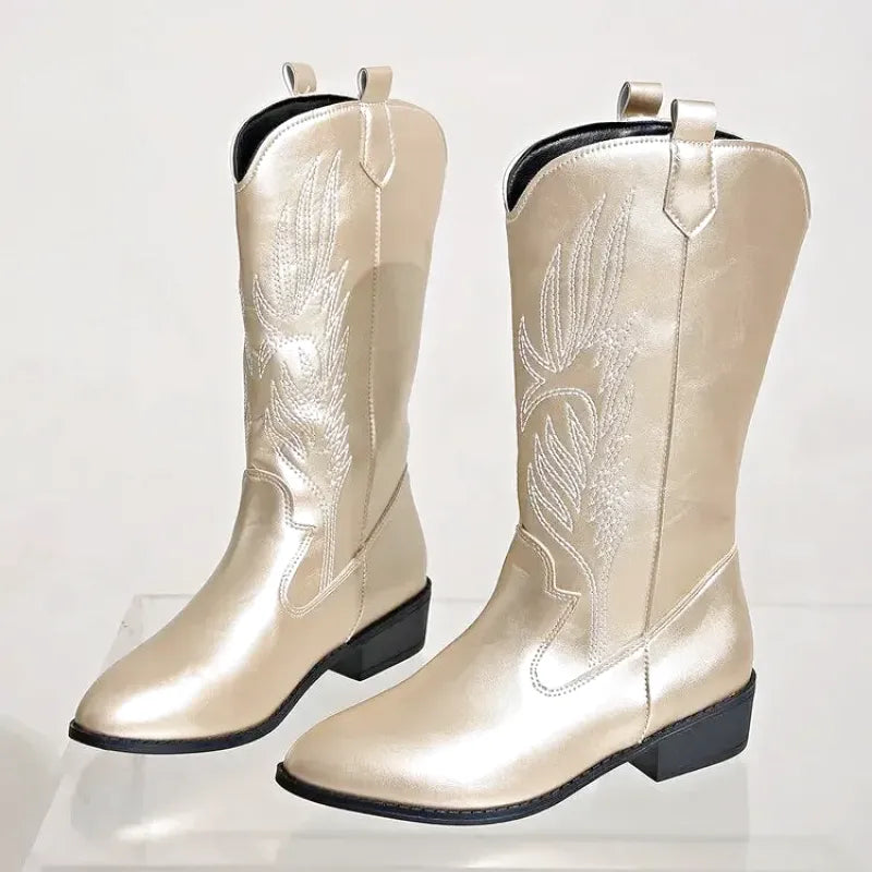 CATALINA Cowgirl Boots - Yehaw | Gold - Yehaw