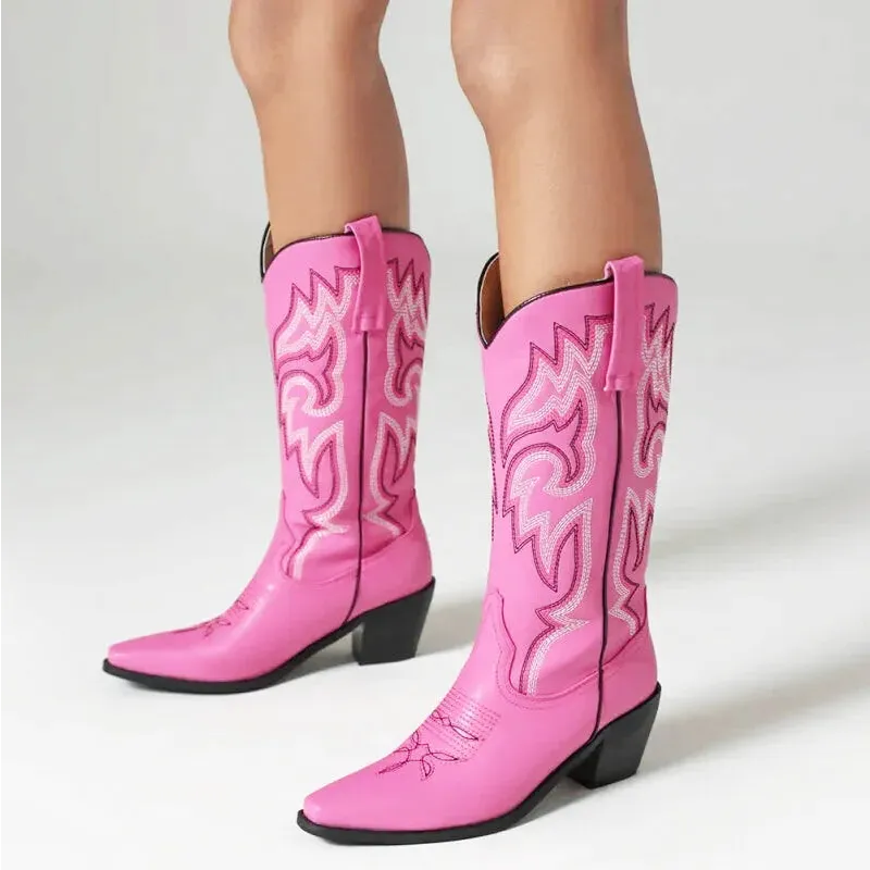 CECILIA Cowgirl Boots - Yehaw | Pink - Yehaw