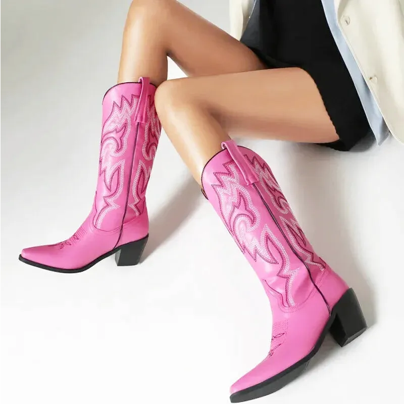 CECILIA Cowgirl Boots - Yehaw | Pink - Yehaw