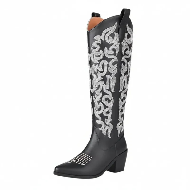 CELIA Cowgirl Boots - Yehaw | Black - Yehaw