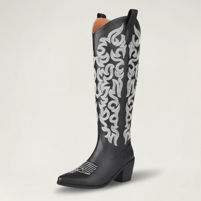 CELIA Cowgirl Boots - Yehaw | Black - Yehaw
