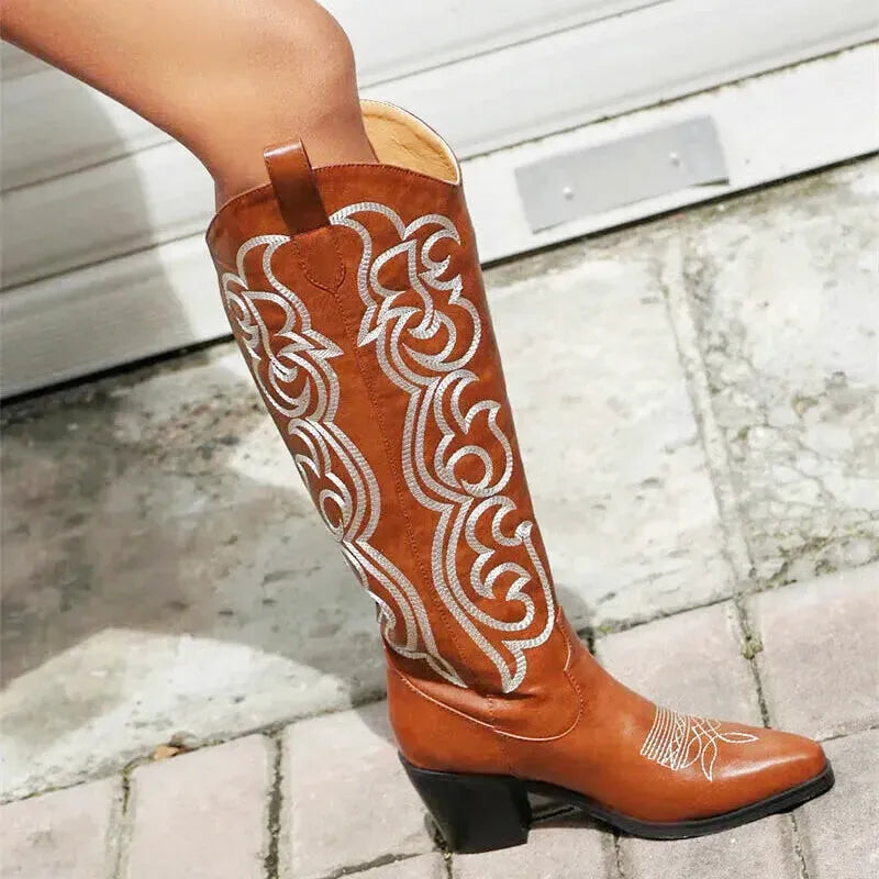 CELIA Cowgirl Boots - Yehaw | Brown - Yehaw
