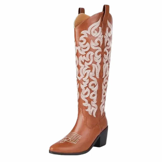 CELIA Cowgirl Boots - Yehaw | Brown - Yehaw