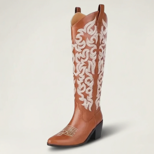 CELIA Cowgirl Boots - Yehaw | Brown - Yehaw