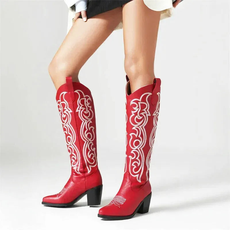 CELIA Cowgirl Boots - Yehaw | Red - Yehaw