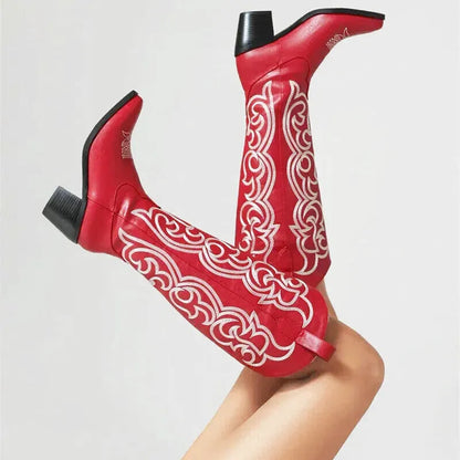 CELIA Cowgirl Boots - Yehaw | Red - Yehaw