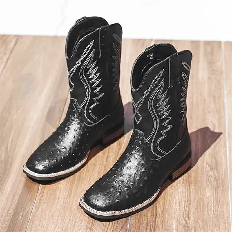 CHARRO Mens Cowboy Boots - Yehaw | Black - Yehaw 