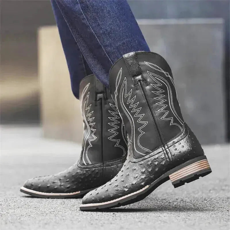 CHARRO Mens Cowboy Boots - Yehaw | Black - Yehaw 