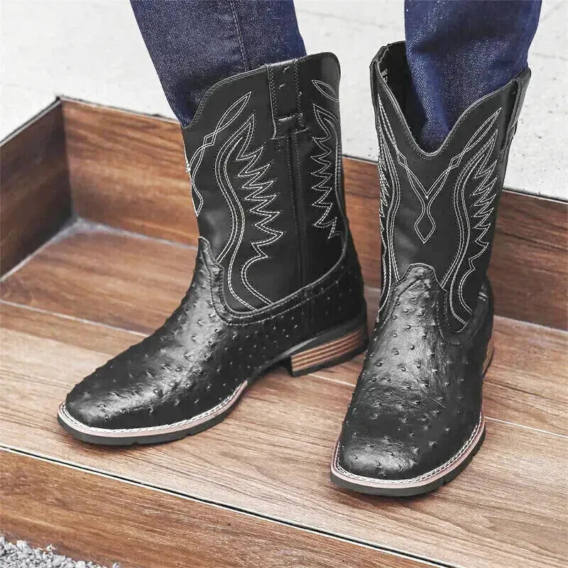 CHARRO Mens Cowboy Boots - Yehaw | Black - Yehaw 