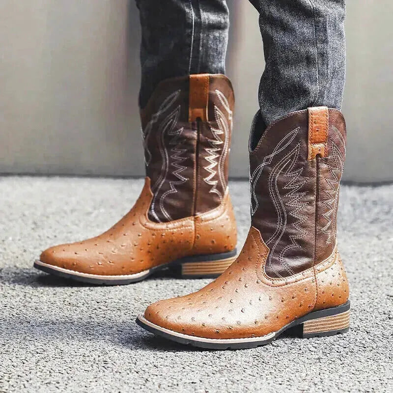 CHARRO Mens Cowboy Boots - Yehaw | Brown - Yehaw 