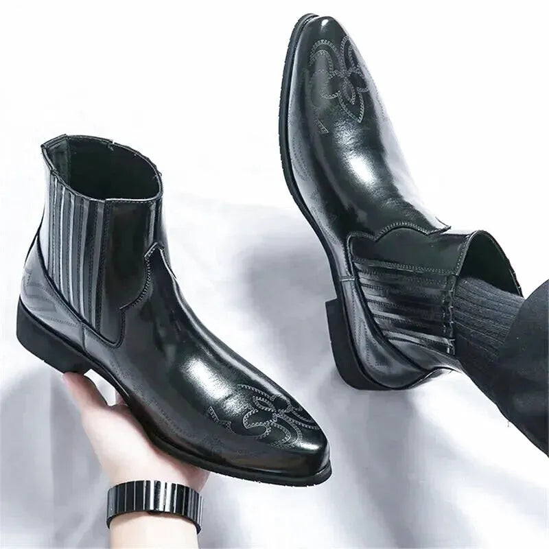 CHUCK Mens Cowboy Boots - Yehaw | Black - Yehaw