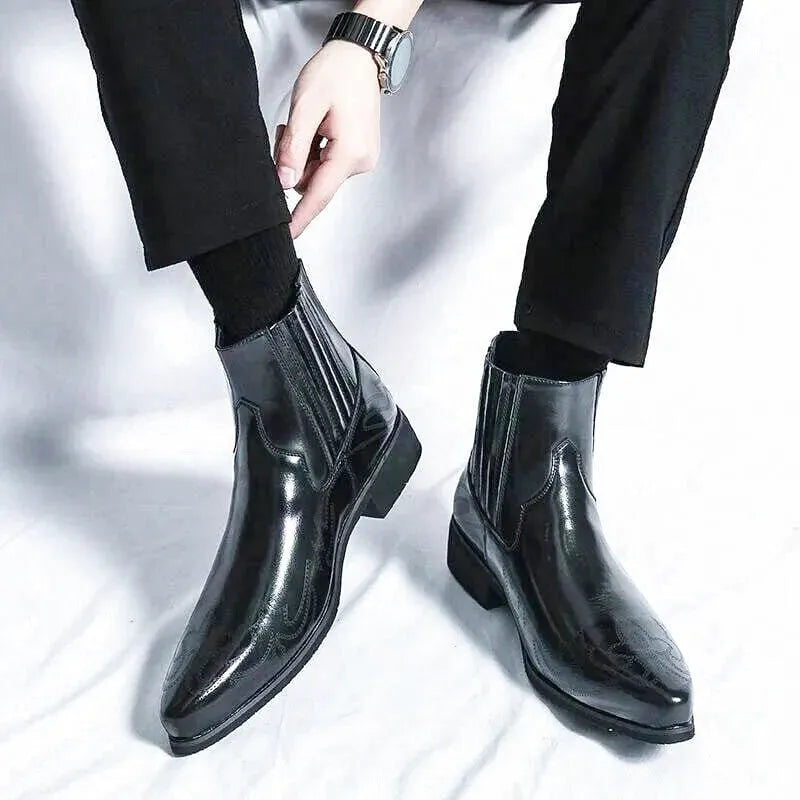 CHUCK Mens Cowboy Boots - Yehaw | Black - Yehaw