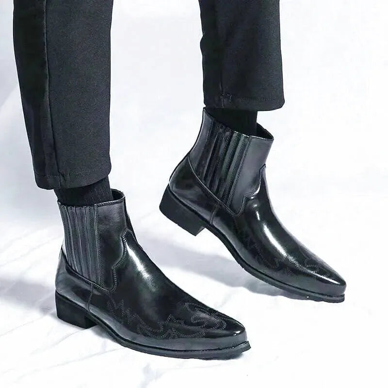 CHUCK Mens Cowboy Boots - Yehaw | Black - Yehaw