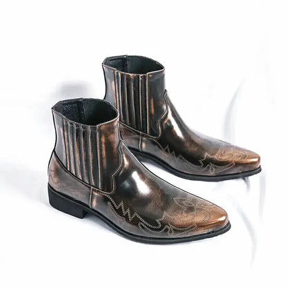CHUCK Mens Cowboy Boots - Yehaw | Gold - Yehaw