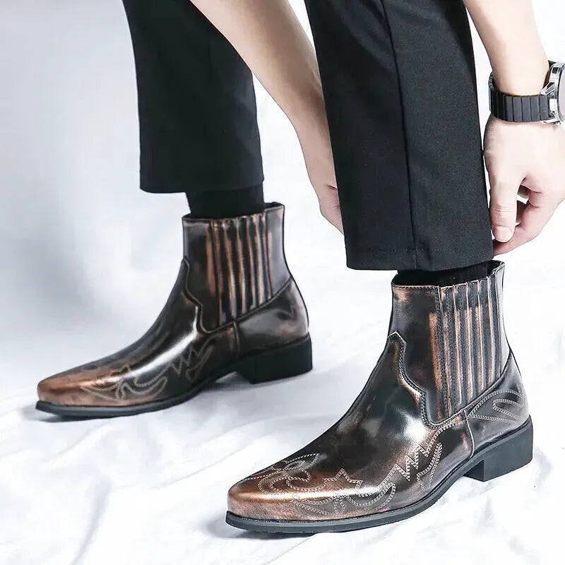 CHUCK Mens Cowboy Boots - Yehaw | Gold - Yehaw