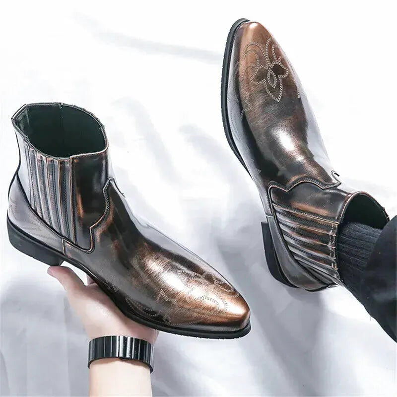 CHUCK Mens Cowboy Boots - Yehaw | Gold - Yehaw