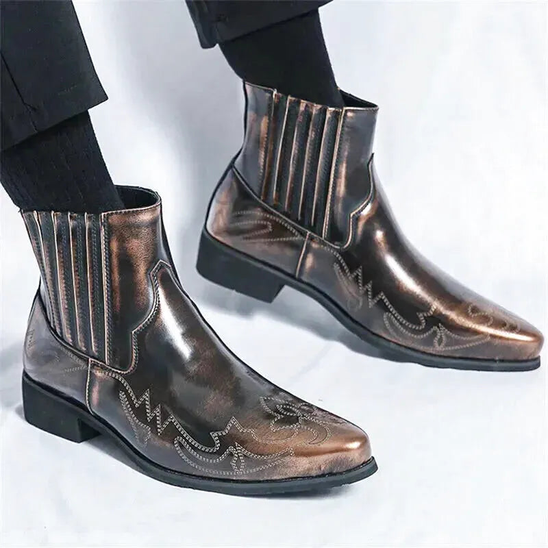 CHUCK Mens Cowboy Boots - Yehaw | Gold - Yehaw