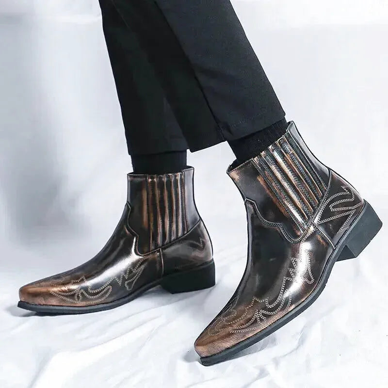 CHUCK Mens Cowboy Boots - Yehaw | Gold - Yehaw