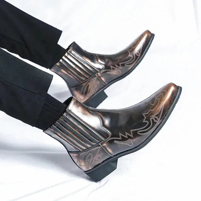 CHUCK Mens Cowboy Boots - Yehaw | Gold - Yehaw