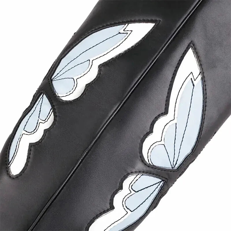 CLARA Cowgirl Boots - Yehaw | Black & Butterfly Blue - Yehaw
