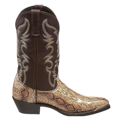 CLAY Mens Cowboy Boots - Crocodile PU leather | Stable and Strong - Yehaw