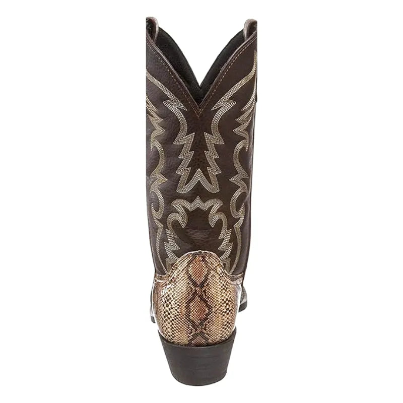 CLAY Mens Cowboy Boots - Crocodile PU leather | Stable and Strong - Yehaw