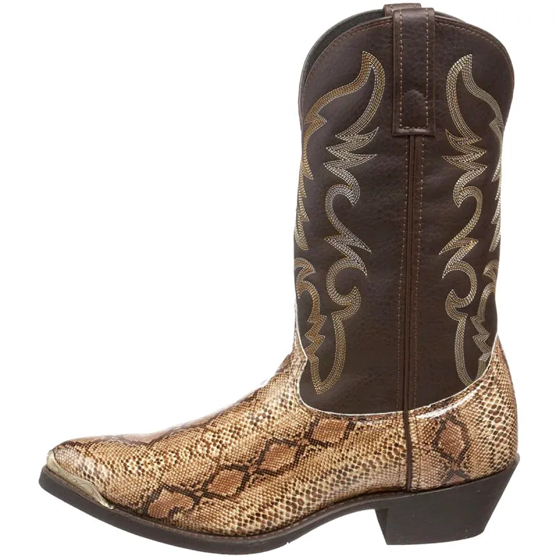 CLAY Mens Cowboy Boots - Crocodile PU leather | Stable and Strong - Yehaw