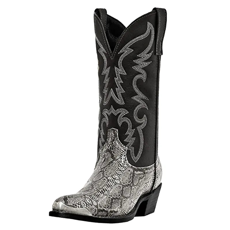 CLAY Mens Cowboy Boots - Crocodile PU leather | Stable and Strong - Yehaw