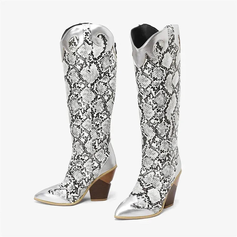 CLEMENTINE Cowgirl Boots - Yehaw | Silver - Yehaw