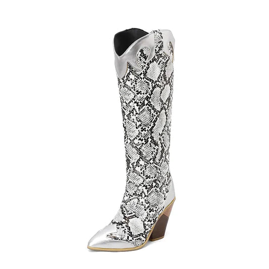 CLEMENTINE Cowgirl Boots - Yehaw | Silver - Yehaw