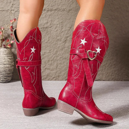 CORA Cowgirl Boots - Yehaw | Red - Yehaw